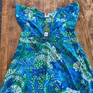 FARM RIO Jungle Panther Green Mini Dress